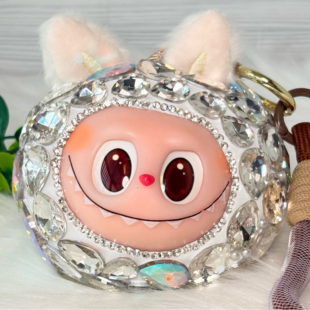 Sparkling‎ Crystal & Plush Labubu Keychain/Bag Charm